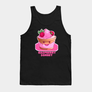 Raspberry Sorbet ice cream cupcake-Sweet Pink, Anime Cartoon Character D4366C Tank Top